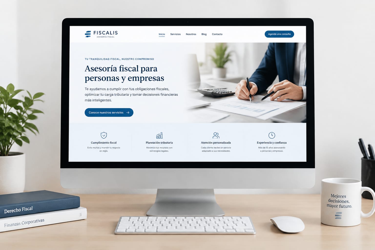 Ejemplo conceptual de web para Asesoría Fiscal Norte